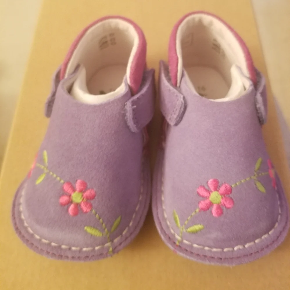 PIPIT PURPLE SUEDE INFANT BOOTIES